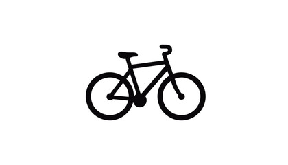 Naklejka premium Bicycle silhouette on a clean white background 