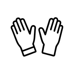 Obraz premium Work gloves icon on white background