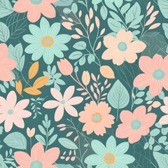 Seamless Pastel Floral Pattern