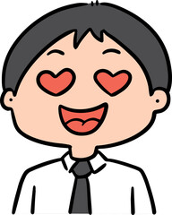 Illustration of man in love
