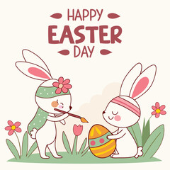 Happy Easter Day vector illustration