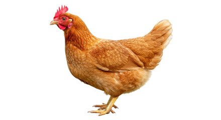 Isolated Brown Hen