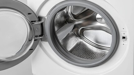 Interior View of a Modern Washing Machine Drum and Door Design
