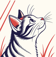 Create a cat head vector