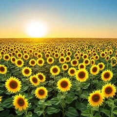 Fototapeta premium Ifield of sunflowers