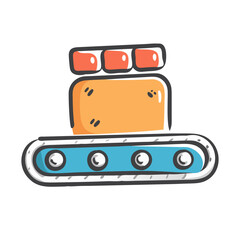 conveyor belt icon, conveyor belt vector illustration-simple illustration of conveyor belt, perfect for conveyor belt logos and icons