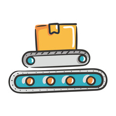 conveyor belt icon, conveyor belt vector illustration-simple illustration of conveyor belt, perfect for conveyor belt logos and icons