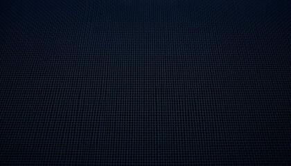 Panoramic close-up texture of natural weave cloth in dark and black color, cotton or linen textile material background