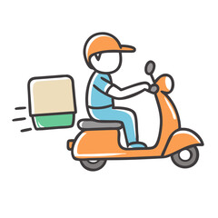 delivery partner icon, delivery partner vector illustration-simple illustration of delivery partner, perfect for delivery partner logos and icons