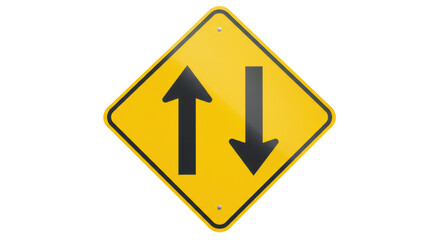 Isolated Two Way Traffic Sign
