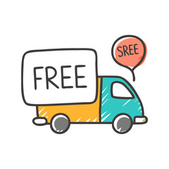 free delivery icon, free delivery vector illustration-simple illustration of free delivery, perfect for free delivery logos and icons