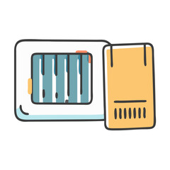 inventory barcode icon, inventory barcode vector illustration-simple illustration of inventory barcode, perfect for inventory barcode logos and icons