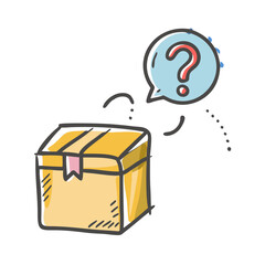 lost package icon, lost package vector illustration-simple illustration of lost package, perfect for lost package logos and icons