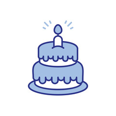 Birthday Cake Icon vector stock illustration