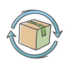 refunded package icon, refunded package vector illustration-simple illustration of refunded package, perfect for refunded package logos and icons