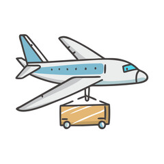 airplane shipping icon, airplane shipping vector illustration-simple illustration of airplane shipping, perfect for airplane shipping logos and icons