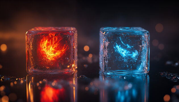Fire and ice, hot and cold concepts. Joy and sorrow, truth and lies, beauty and ugliness