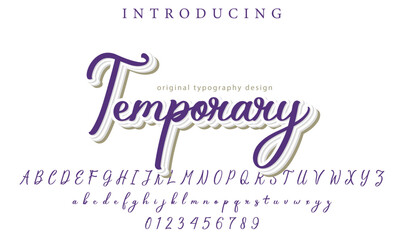 Temporary Font Stylish brush painted an uppercase vector letters, alphabet, typeface