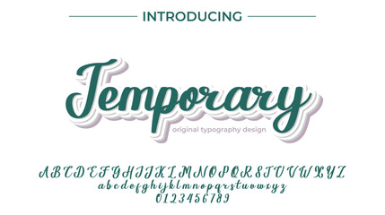Temporary Font Stylish brush painted an uppercase vector letters, alphabet, typeface