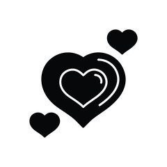 Hearts Icon vector stock illustration