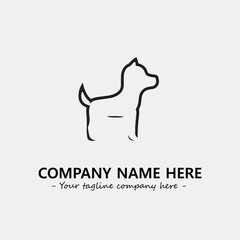 Dog illustration black and white for logo company vector image

