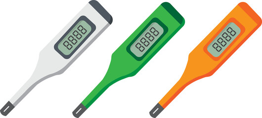 vector illustration of a digital thermometer