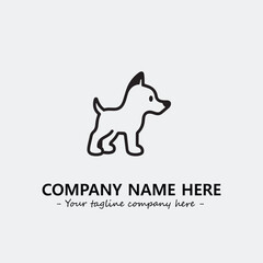 Dog illustration black and white for logo company vector image
