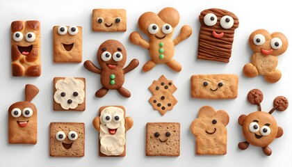 Obraz premium Cute Funny Face Cookies