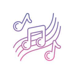 Musical Notes Icon vector stock illustration
