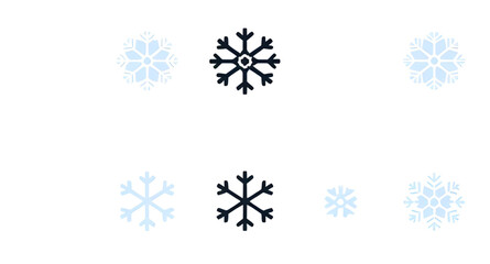 set of snowflakes 
