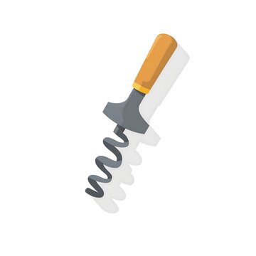 corkscrew opener with wooden handle clip art preview