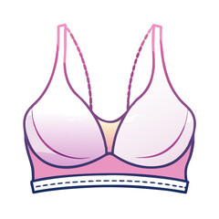 A Delicate Pink Sports Bra with Adjustable Straps and a Comfortable Fit