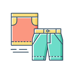 Summer Clothing Fashion Shorts and Shirt Design Illustration