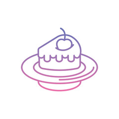 Cake Slice Icon vector stock illustration
