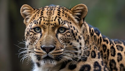Close-up Portrait of a Majestic Leopard