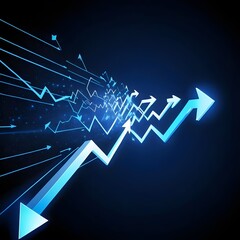 Naklejka premium Rising Above the Competition Growth and Success Abstract