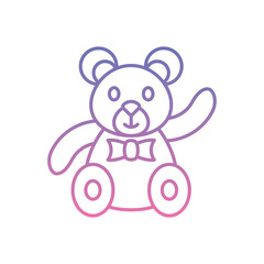 Teddy Bear Icon vector stock illustration