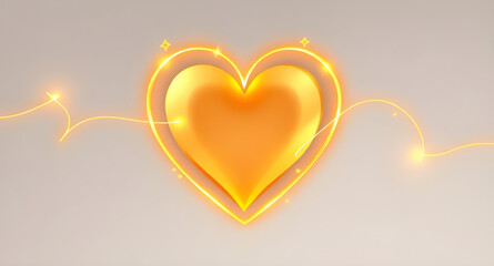 glowing heart of light