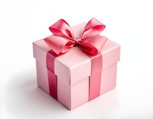 Fototapeta premium Pink Gift Box with Ribbon