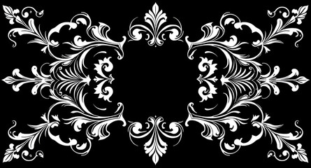 abstract floral frame