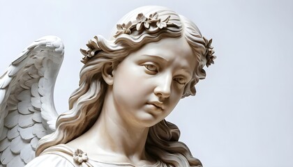 Angel Sculpture, Close-up Portrait