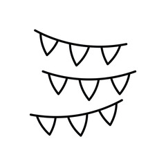 Streamers Icon vector stock illustration