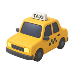 3D Illustration of Yellow Taxi © Rifqi