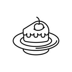 Cake Slice Icon vector stock illustration