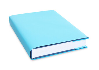 One closed color book on white background