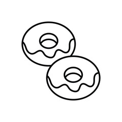 Doughnut Icon vector stock illustration