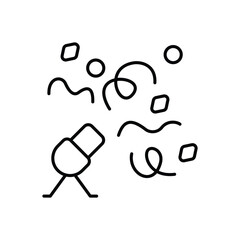 Confetti Cannon Icon vector stock illustration