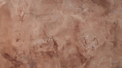 Brown Clay and Terracotta Stucco Surface with Organic Mottled Pattern for Architectural Renovation Decor