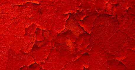 Abstract pattern of fiery cracks on surface. Textured photo for infernal background 
