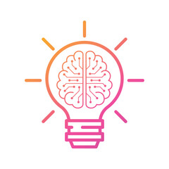 Fototapeta premium Artificial Intelligence AI Chip in Human Head. Artificial Intelligence icon with Machine learning, digital skills, generative AI, AI technology, algorithm, virtual intelligence and future 